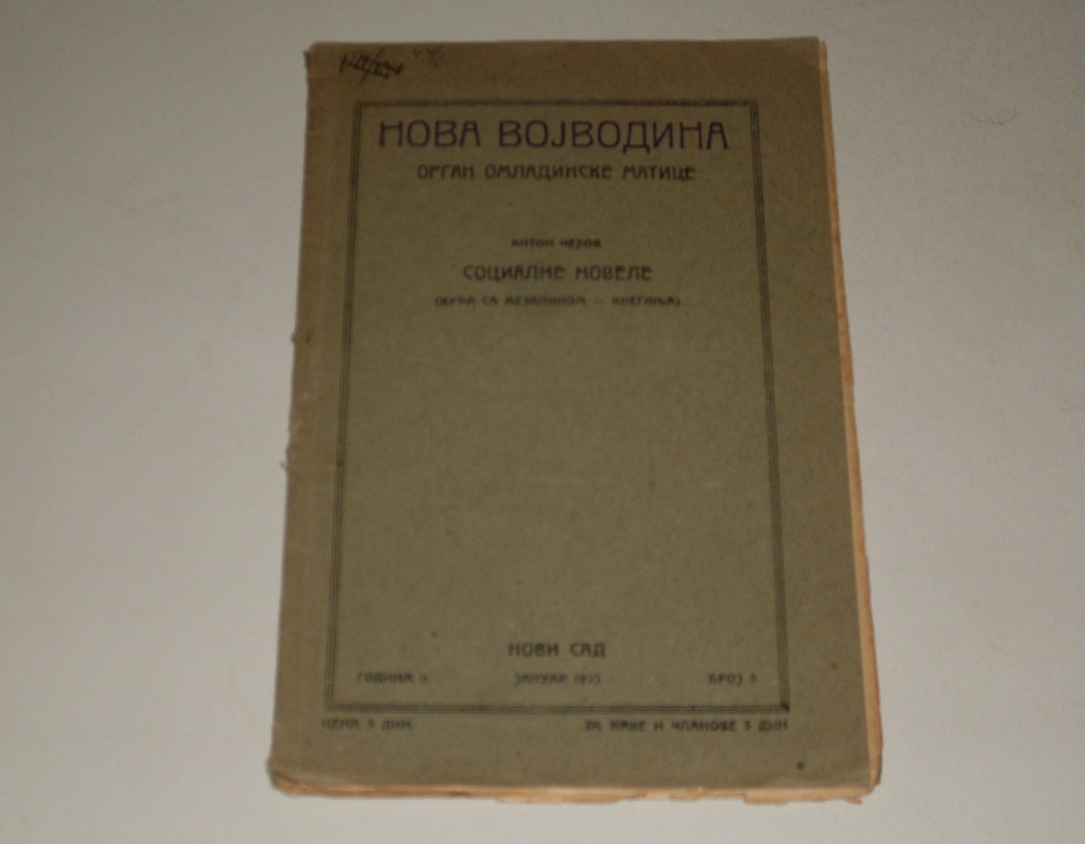 Socijalne novele — Kuća sa mezaninom, Kneginja („Nova Vojvodina", 1923) — Anton Pavlovič Čehov