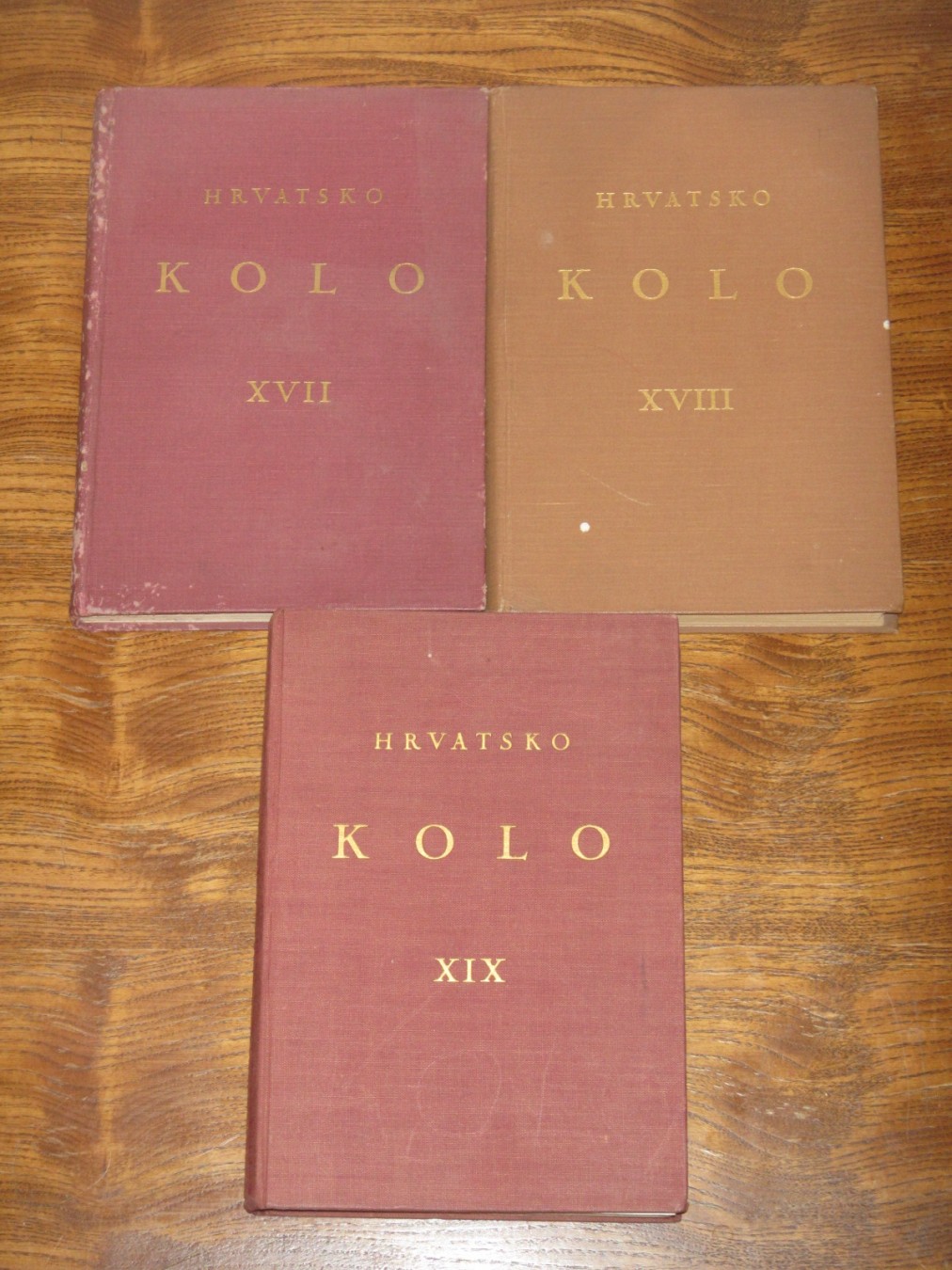Hrvatsko kolo XVII, XVIII i XIX (1936, 1937, 1938) — KOMPLET OD TRI KNJIGE — Matica hrvatska — zbornik više pisaca
