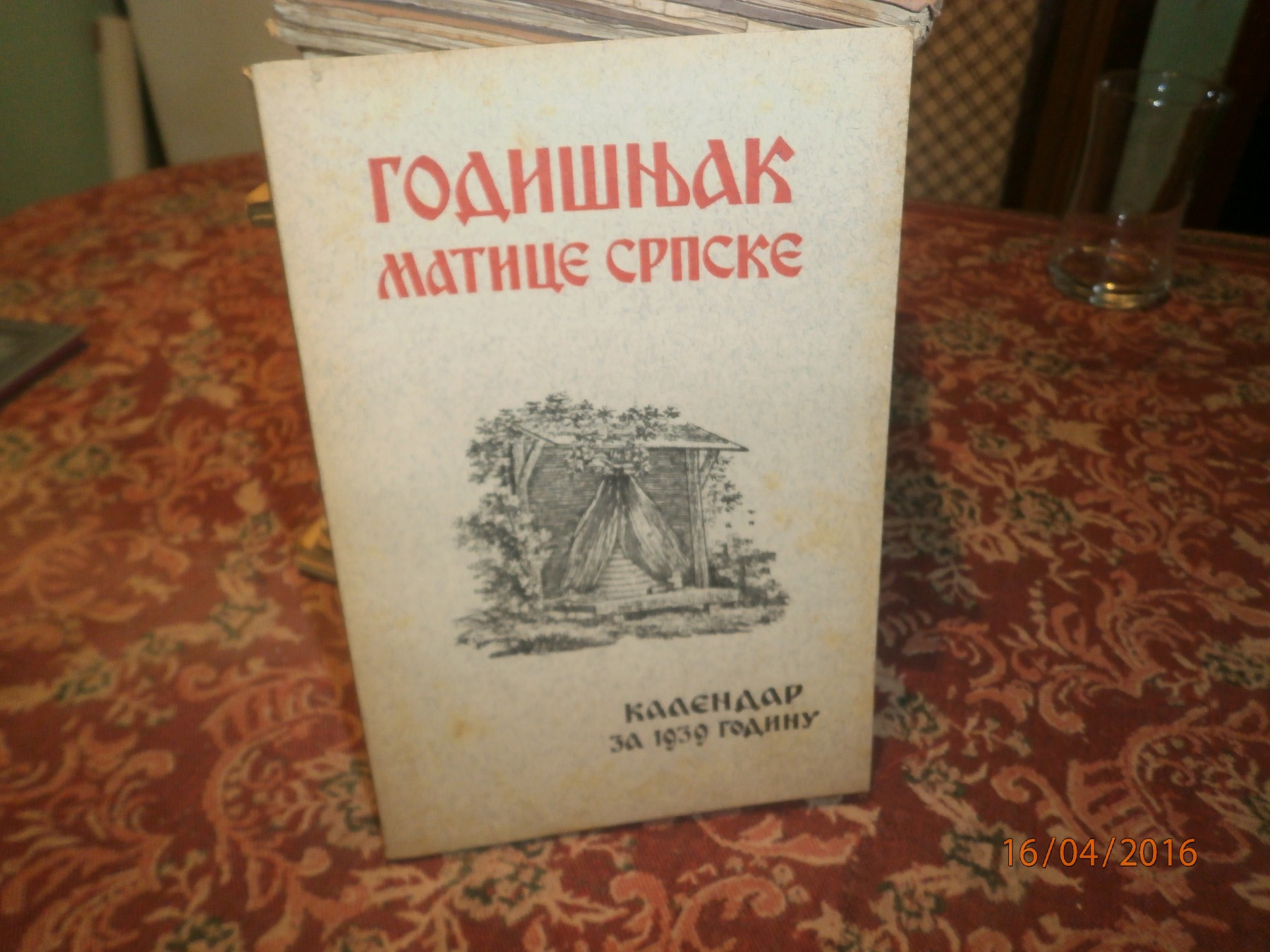 GODIŠNJAK MATICE SRPSKE — KALENDAR ZA 1939. GODINU — Matica srpska, antikvarna knjiga