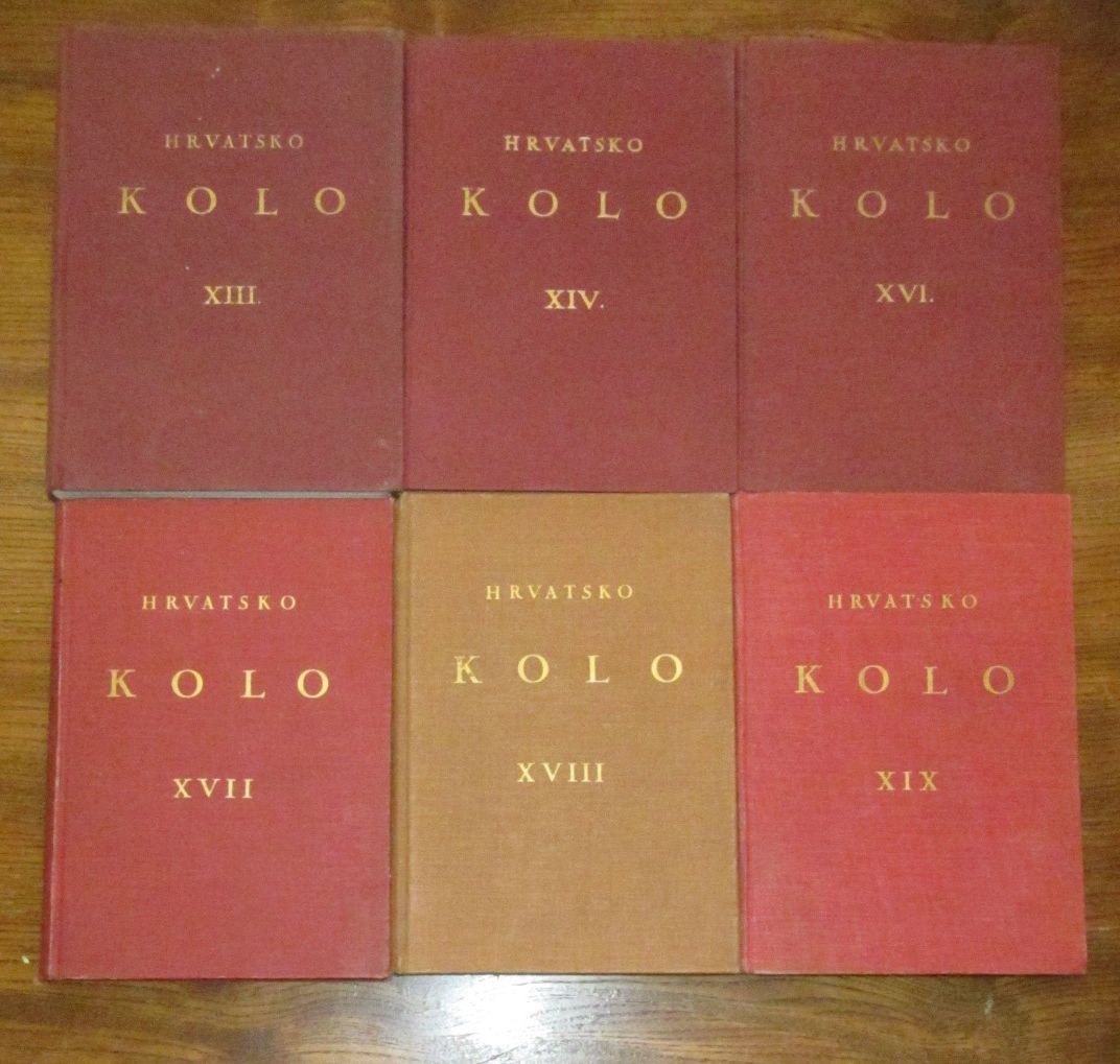 HRVATSKO KOLO XIII, XIV, XVI, XVII, XVIII i XIX (1932—1938) — ŠEST KNJIGA — Matica hrvatska, antikvarna knjiga