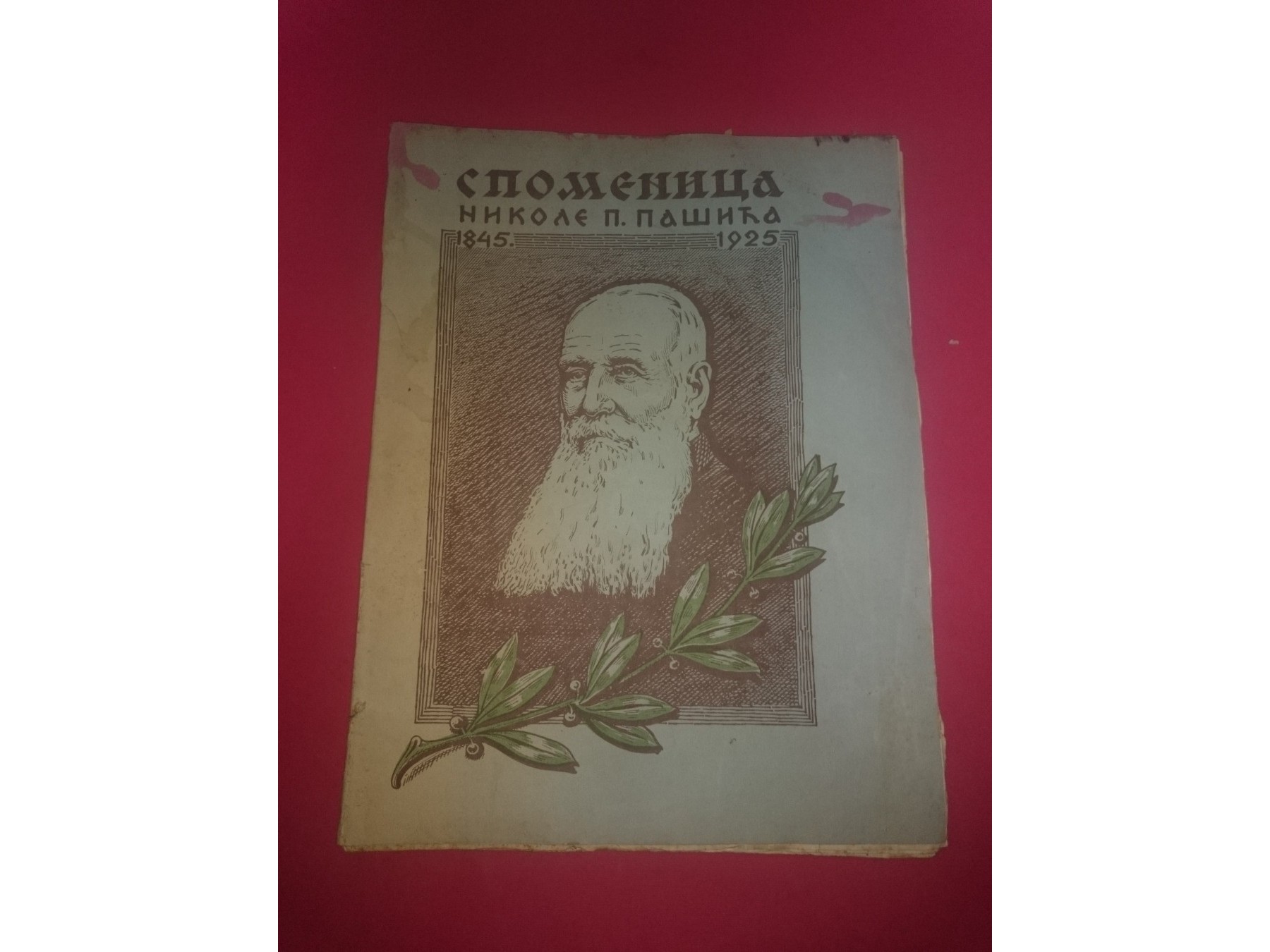 Spomenica Nikole P. Pašića 1845—1925 — Nikola P. Pašić, antikvarna knjiga