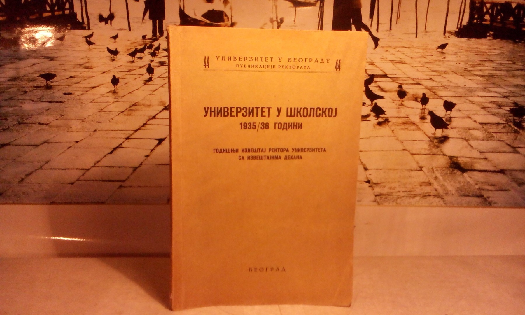 UNIVERZITET U ŠKOLSKOJ 1935/36. GODINI — godišnji izveštaj rektora (Publikacije rektorata 44, Beograd) — Univerzitet u Beogradu, antikvarna knjiga
