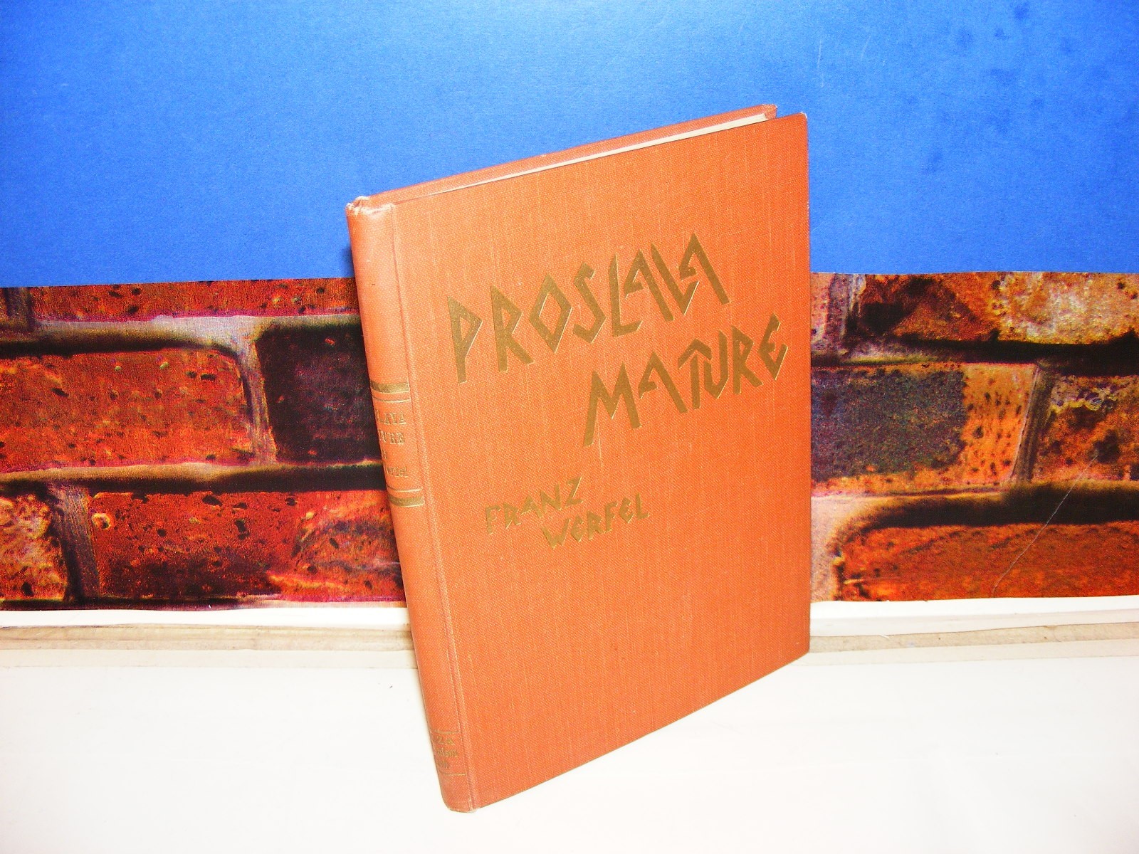 PROSLAVA MATURE — u platnu sa art-deko zlatotiskom — Franz Werfel, antikvarna knjiga