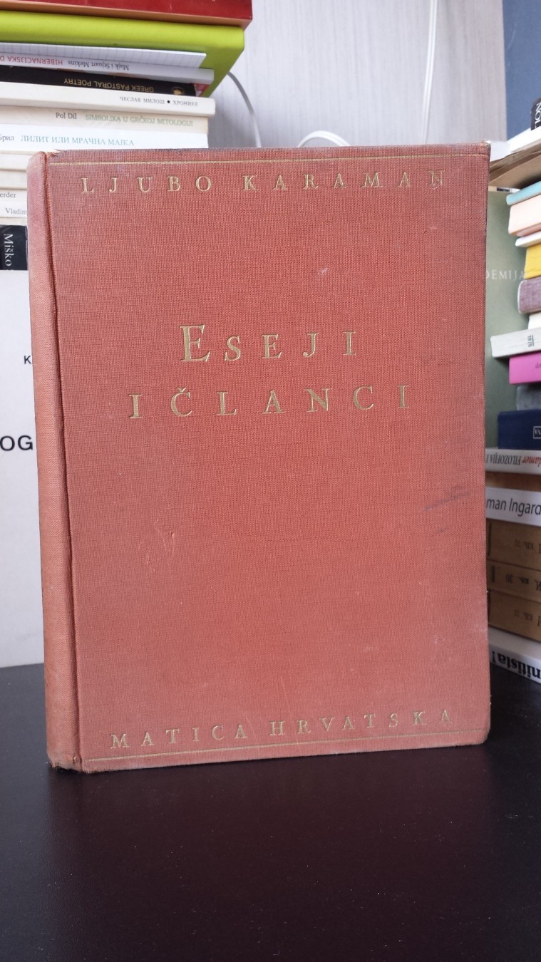 ESEJI I ČLANCI — umjetnost Dalmacije, sa 16 strana tabli (Matica hrvatska, Zagreb 1939) — Ljubo Karaman, antikvarna knjiga