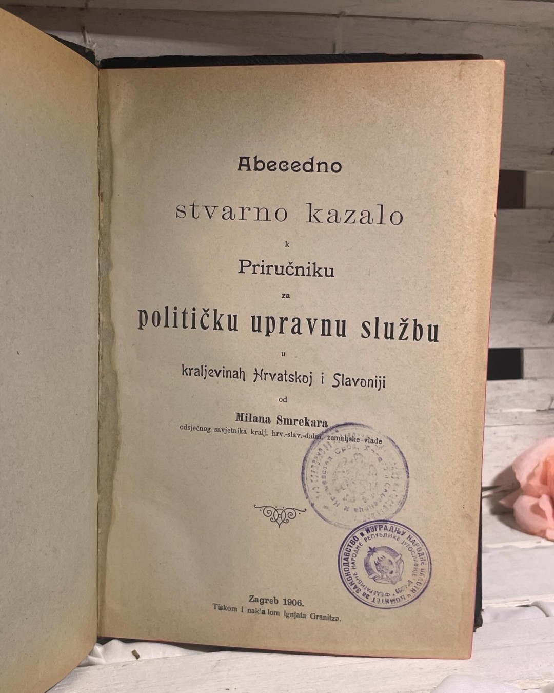 Abecedno stvarno kazalo k Priručniku za... — Milan Smrekar