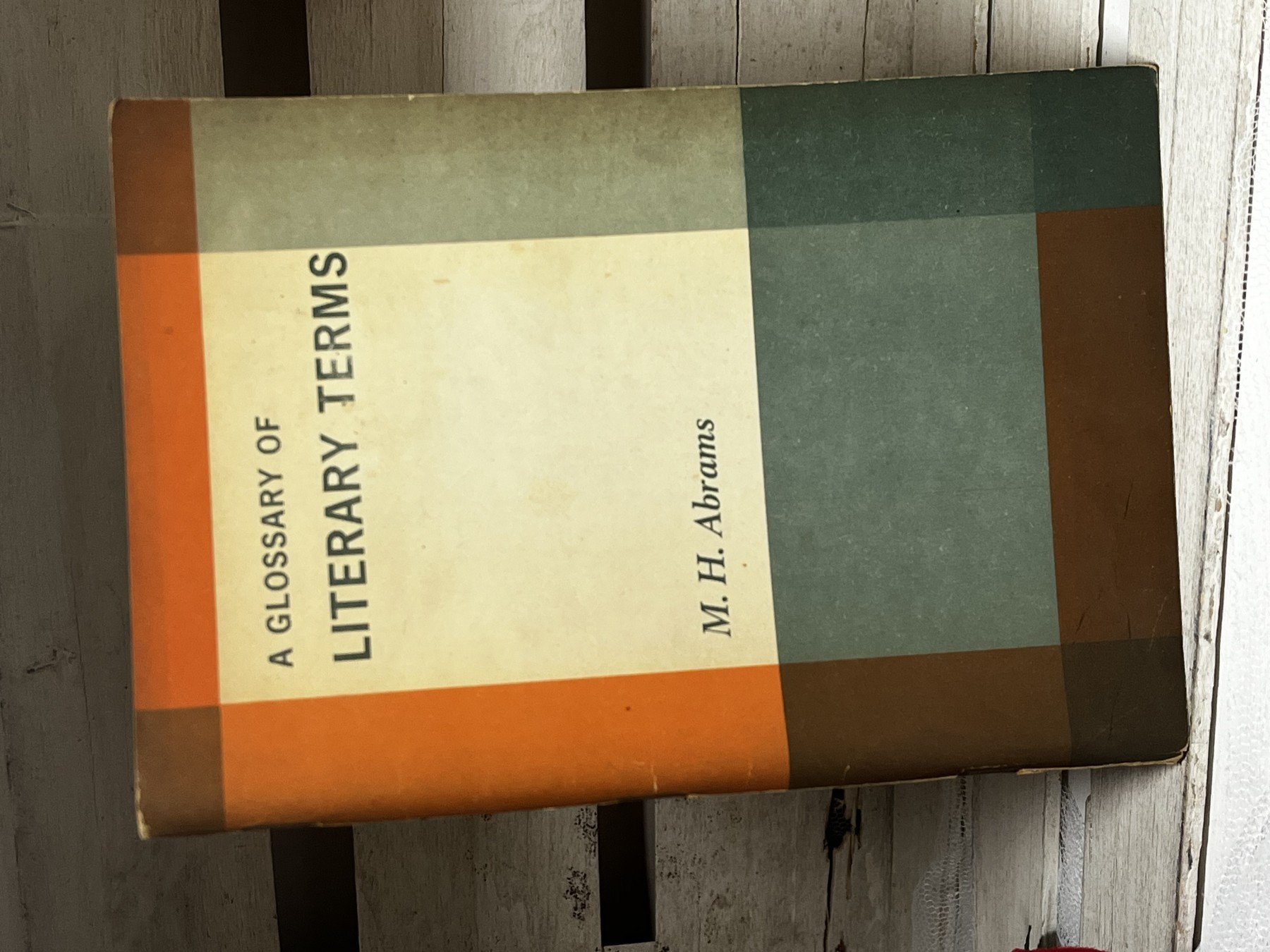 A Glossary of Literary Terms — M. H. Abrams