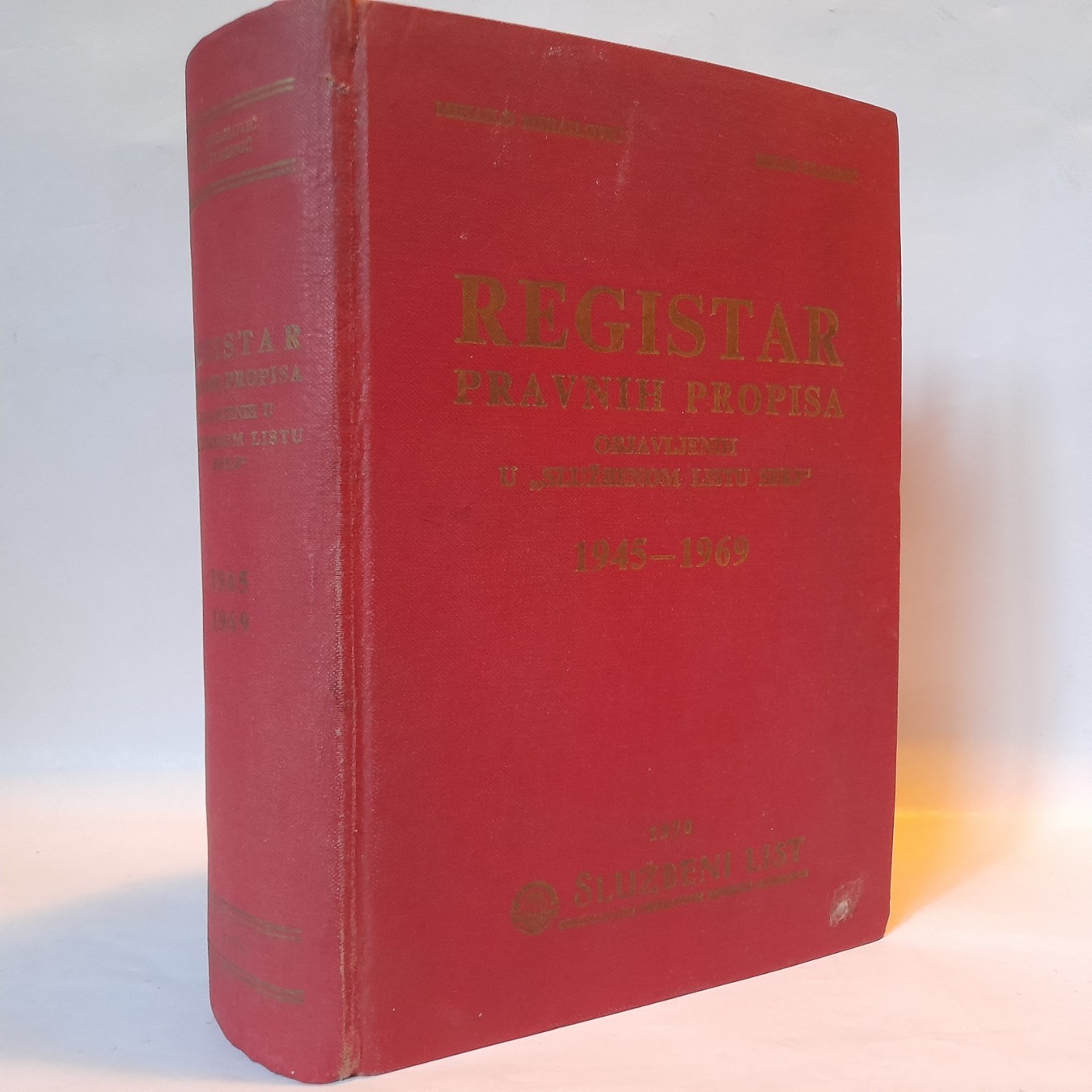 Registar pravnih propisa 1945—1969
