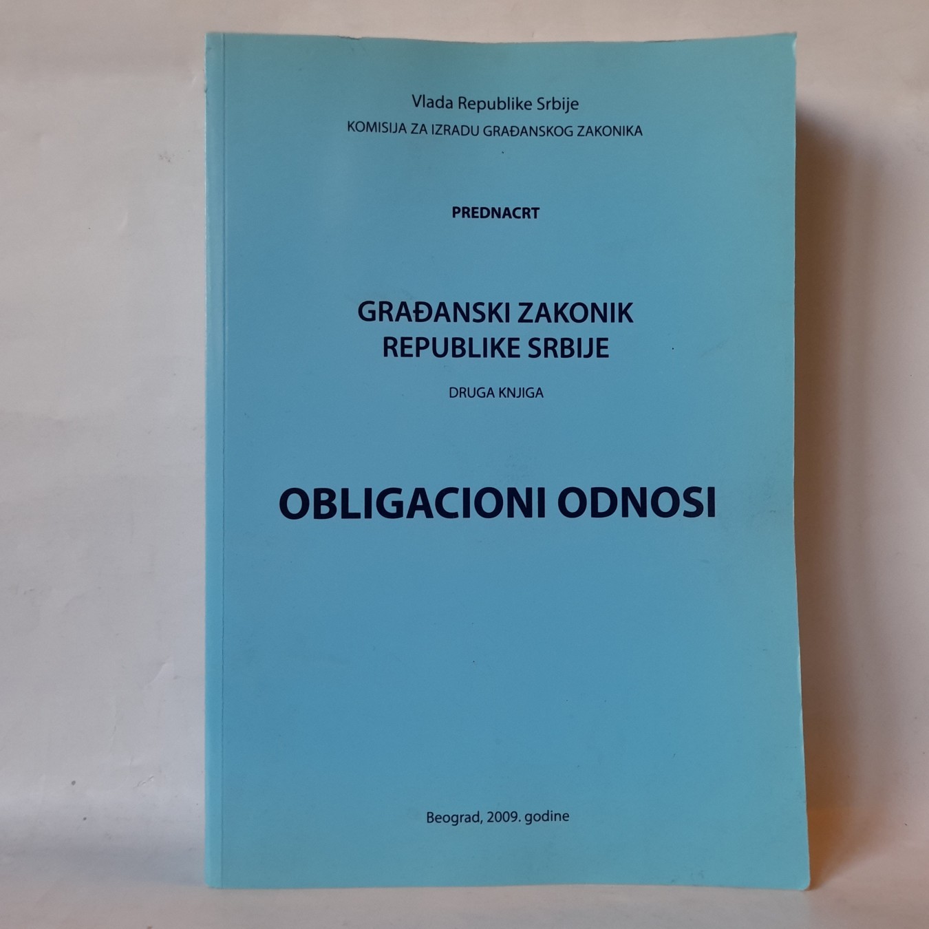 Obligacioni odnosi: Građanski zakonik RS