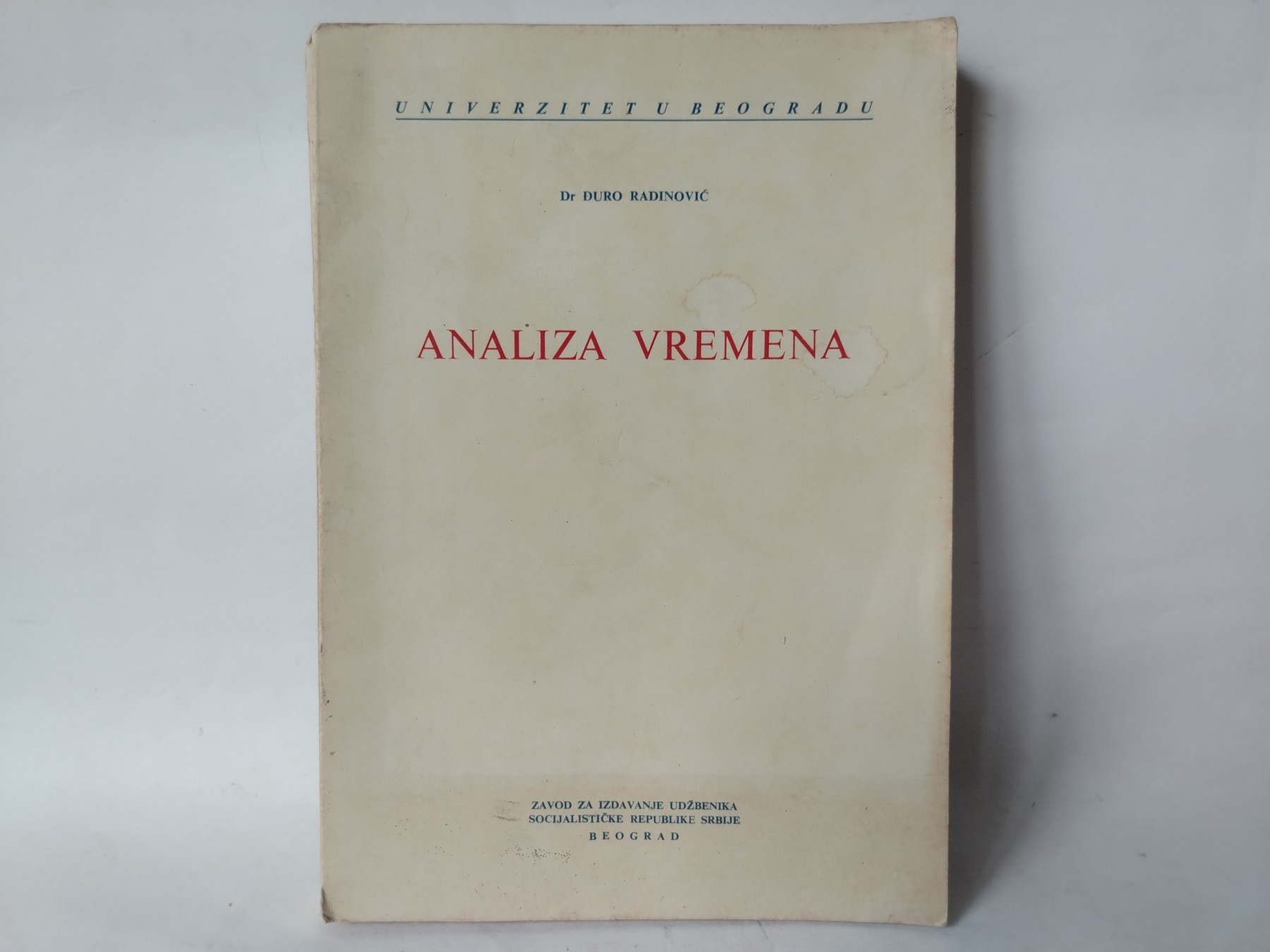 Analiza vremena — Đuro Radinović