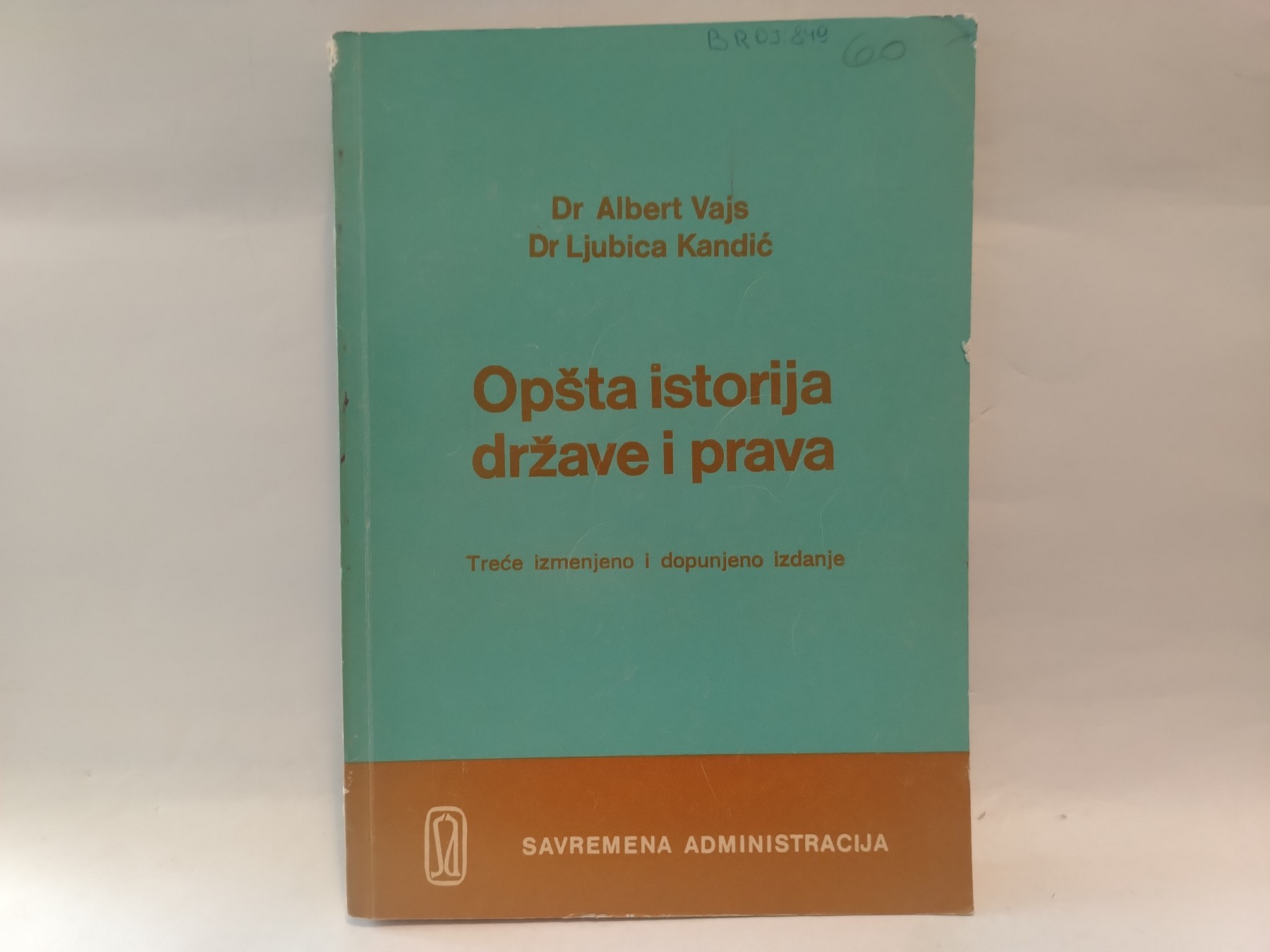 Opšta istorija države i prava — Albert Vajs i Ljubica Kandić