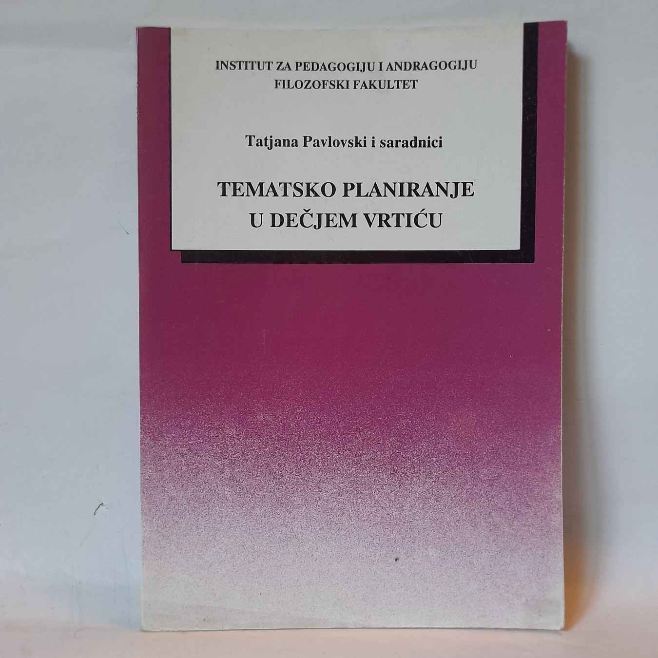 Tematsko planiranje u dečjem vrtiću — Pavlovski