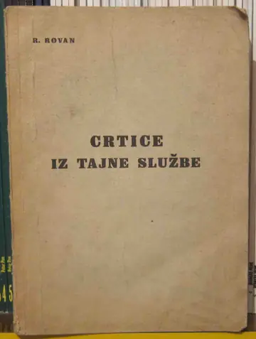 Crtice iz tajne službe — R. Rovan, antikvarna knjiga