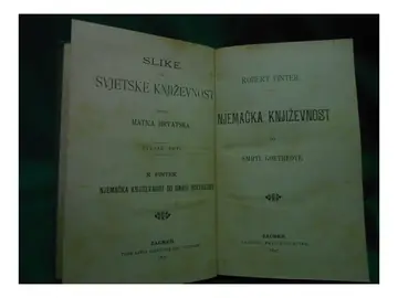 NJEMAČKA KNJIŽEVNOST DO SMRTI GOETHEOVE — Slike iz svjetske književnosti (Matica hrvatska, Zagreb 1897) — Robert Pinter, antikvarna knjiga