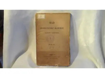 Rad Jugoslavenske akademije znanosti i umjetnosti, knjiga XL (Zagreb, 1877) — Jugoslavenska akademija znanosti i umjetnosti, antikvarna knjiga