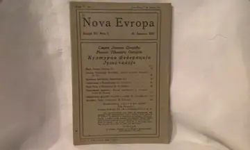 NOVA EVROPA — knjiga XV, broj 2 (26. januar 1927) — smrt Jovana Cvijića — Milan Ćurčin (urednik), antikvarna knjiga