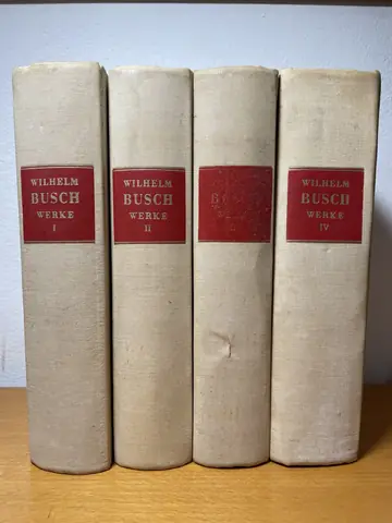 Wilhelm Busch — Werke, komplet 1–4 — Wilhelm Busch, polovna knjiga