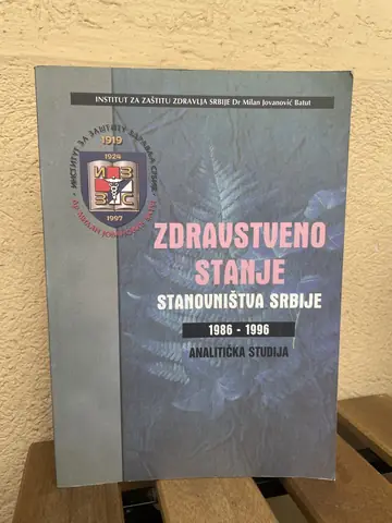 Zdravstveno stanje stanovništva Srbije 1986–1996, polovna knjiga