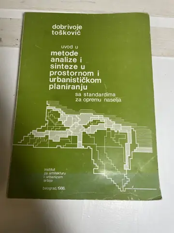 Uvod u metode analize — urbanističko planiranje — Tošković, polovna knjiga