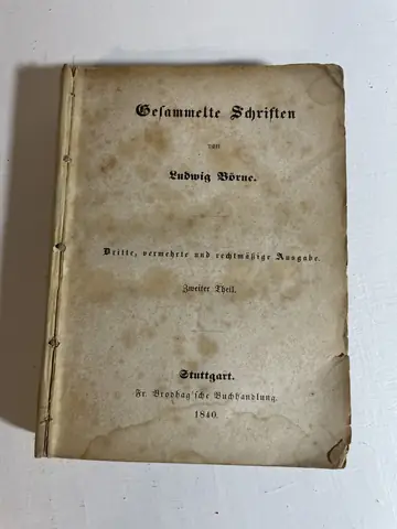 Von Ludwig Börne (1840), polovna knjiga