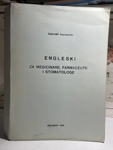 Engleski za medicinare, farmaceute i stomatologe, polovna knjiga