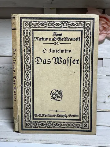 Das Wasser (Voda), 1910 — O. Anselmino, polovna knjiga