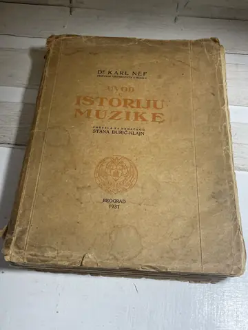 Uvod u istoriju muzike (1937) — Karl Nef, polovna knjiga