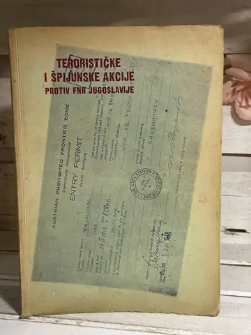 Terorističke i špijunske akcije protiv FNR Jugoslavije, polovna knjiga