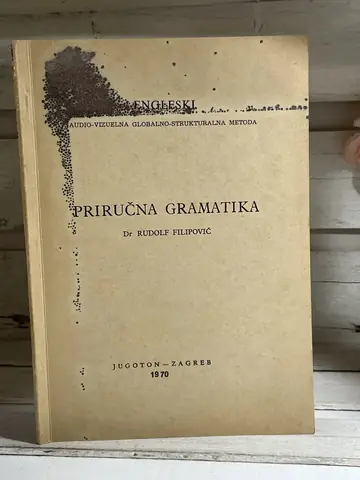 Priručna gramatika engleskog jezika — dr Rudolf Filipović, polovna knjiga