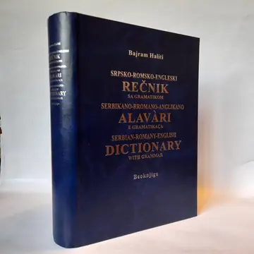 Srpsko-romsko-engleski rečnik sa gramatikom — Bajram Haliti, polovna knjiga