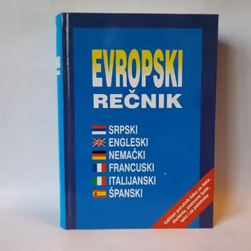 Evropski rečnik (srpski, engleski, nemački, francuski), polovna knjiga