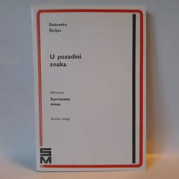 U pozadini znaka — Dubravko Škiljan, polovna knjiga
