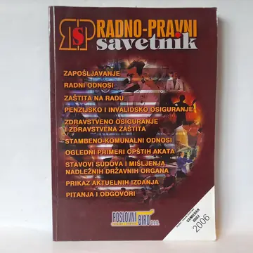 Radno-pravni savetnik — vanredan broj 2007, polovna knjiga