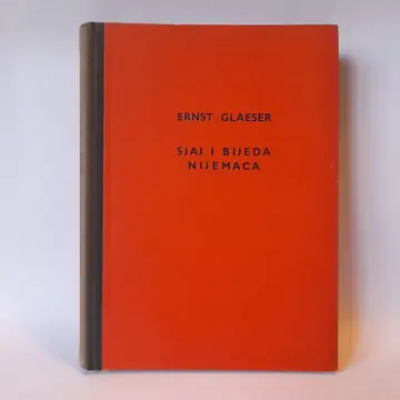 Sjaj i bijeda Nijemaca — Ernst Glezer, polovna knjiga