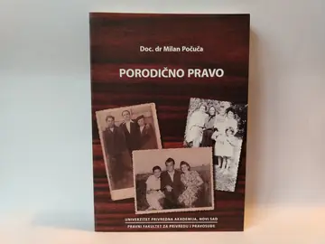 Porodično pravo — Milan Počuča, polovna knjiga