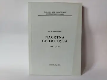 Nacrtna geometrija — Radivoj Janićijević, polovna knjiga