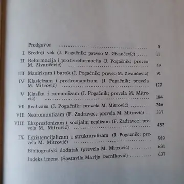 Istorija slovenačke književnosti — Jože Pogačnik, polovna knjiga